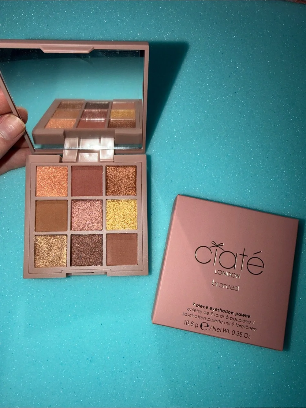 Bronzed 9-Color Eyeshadow Palette - Warm Brown & Gold Shades